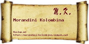 Morandini Kolombina névjegykártya